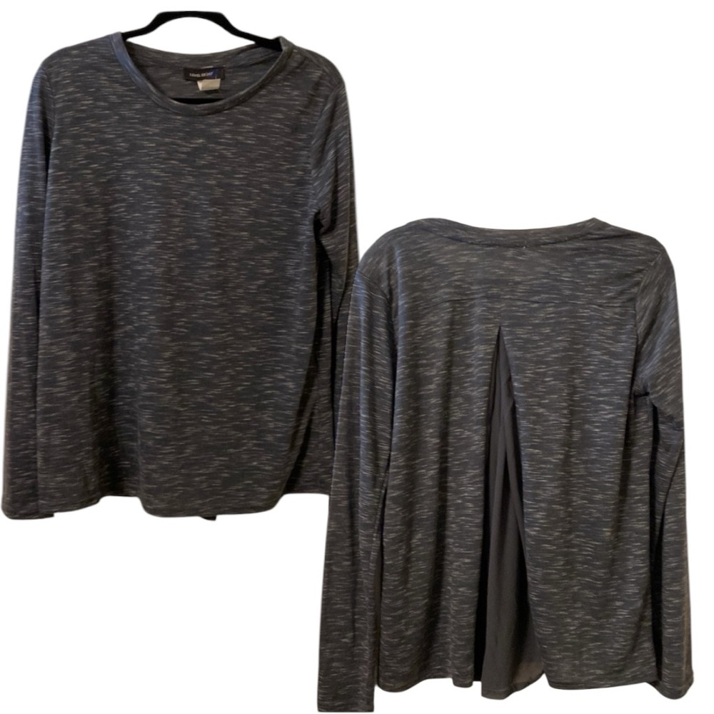 EUC Level Eight Large Top w Slit of Sheer Material in Back